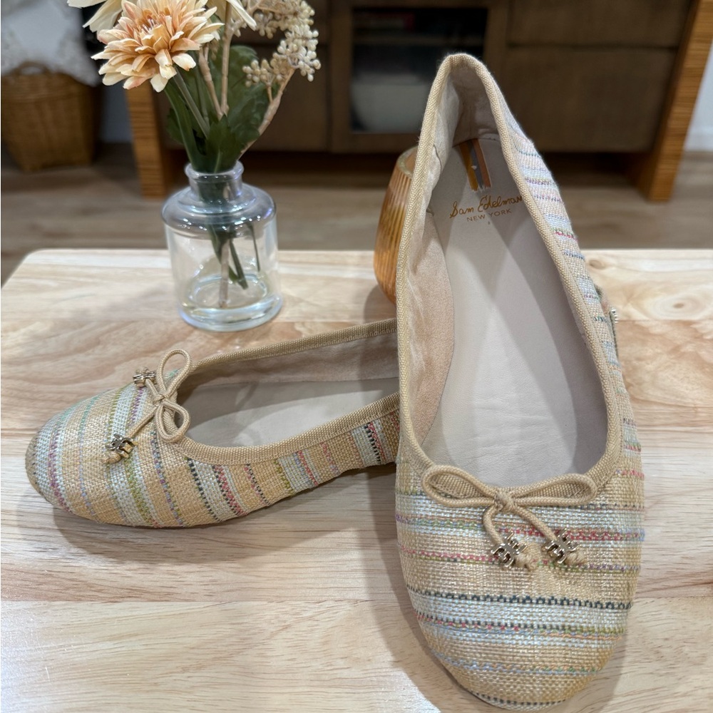 Sam Edelman Striped Ballet Flats - Picture 2 of 5